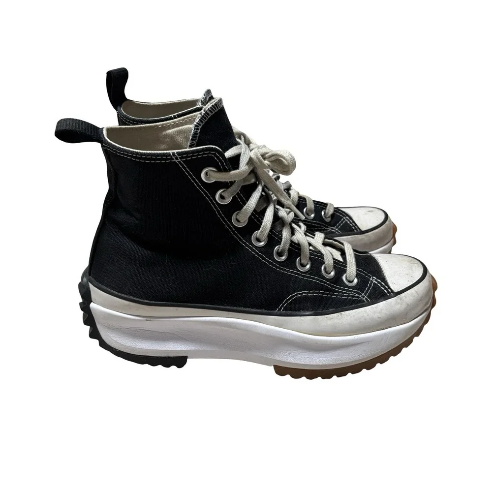 Converse Run Star Hike Black High‎ Top Platform Canvas Sneakers M6.5 W8